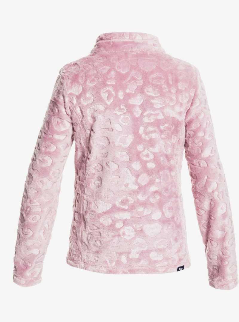 Vestes Snowboard Roxy 4-16 Igloo Fleece Top Femme Rose | 130629TJA