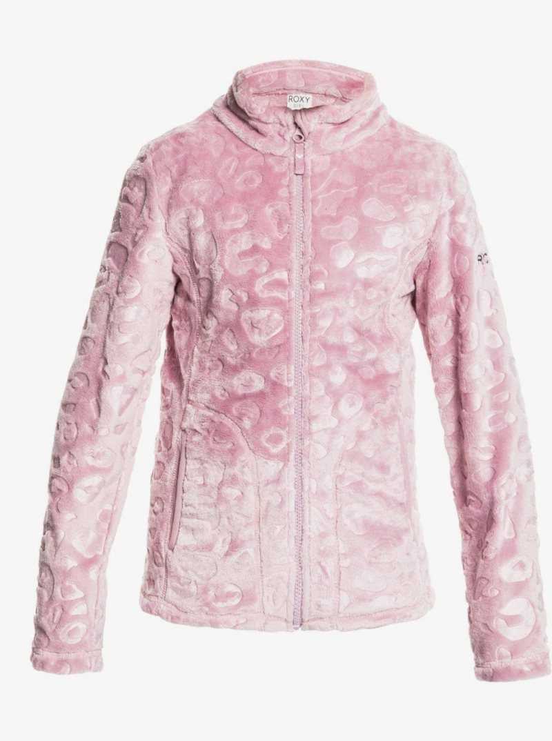 Vestes Snowboard Roxy 4-16 Igloo Fleece Top Femme Rose | 130629TJA