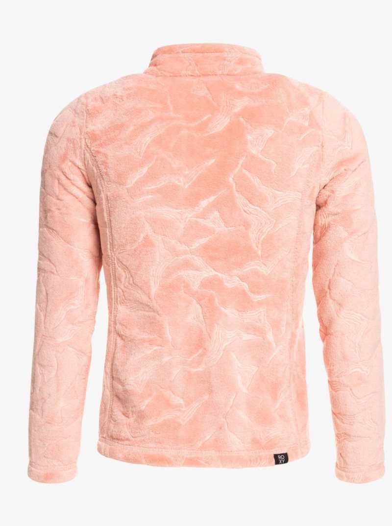 Vestes Snowboard Roxy 4-16 Igloo Zip-Up Fleece Femme Rose | 284956XPD