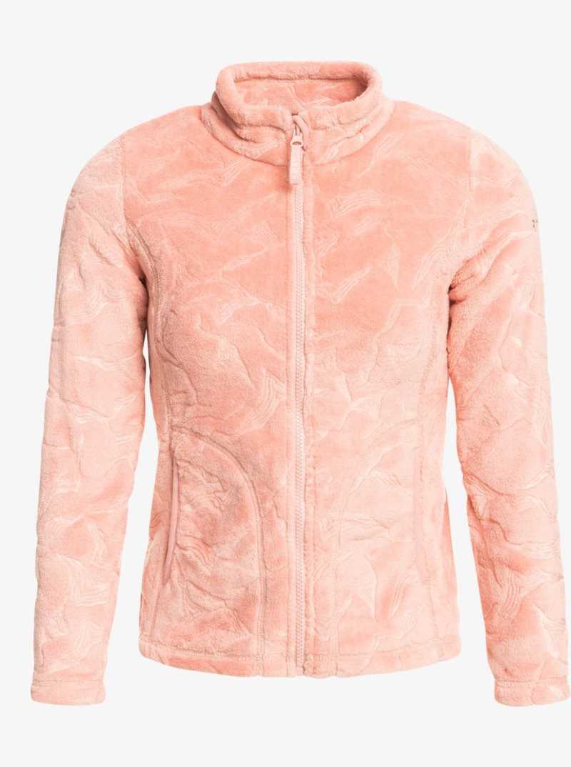 Vestes Snowboard Roxy 4-16 Igloo Zip-Up Fleece Femme Rose | 284956XPD