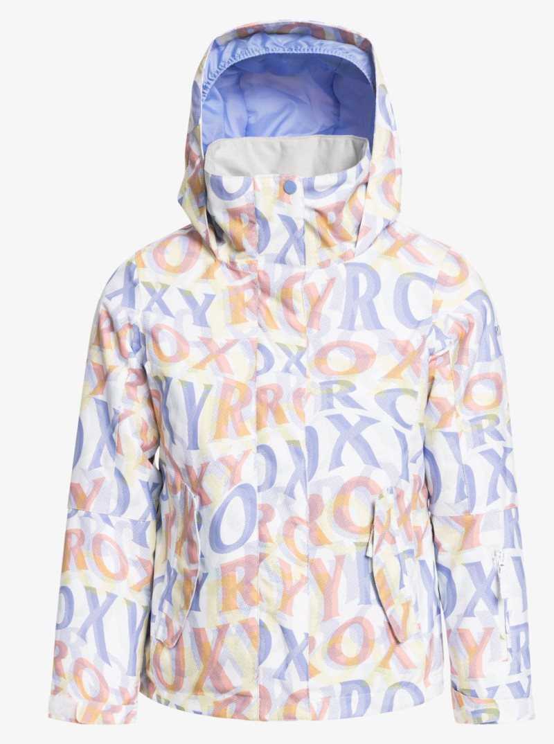 Vestes Snowboard Roxy 4-16 Jetty Insulated Femme Blanche | 671254IED