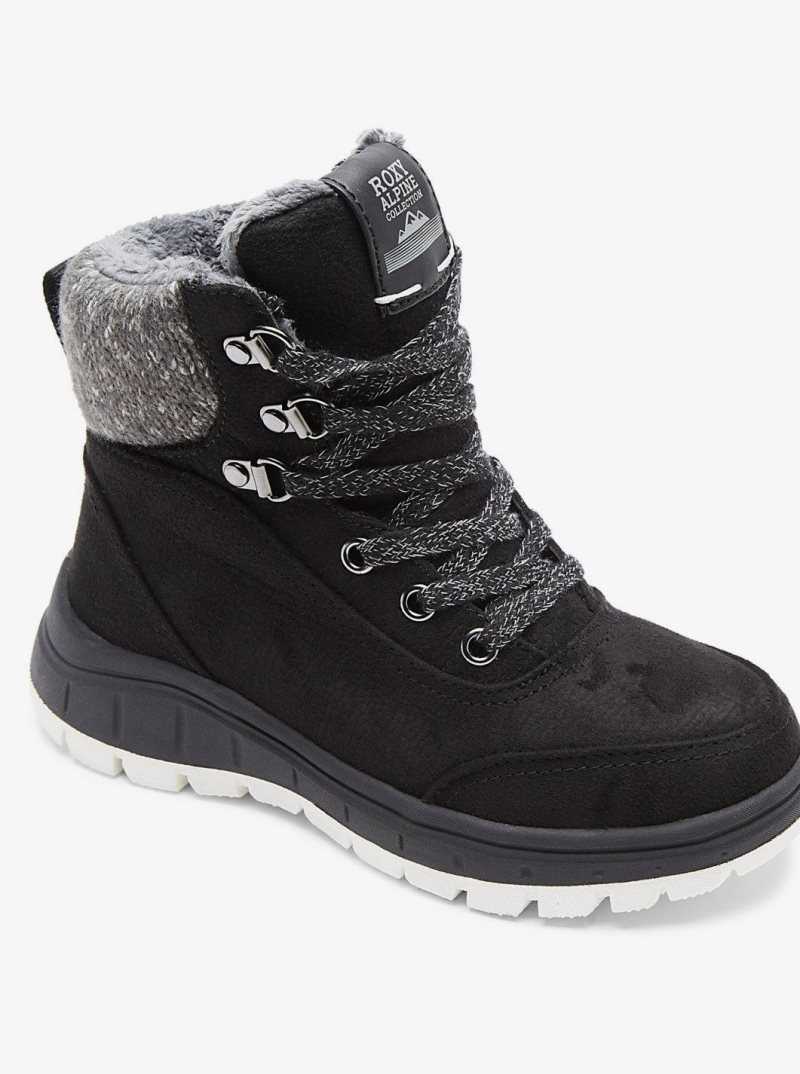 Vestes Snowboard Roxy 4-16 Karmel Dentelle-Up Boots Femme Noir | 648015AFM