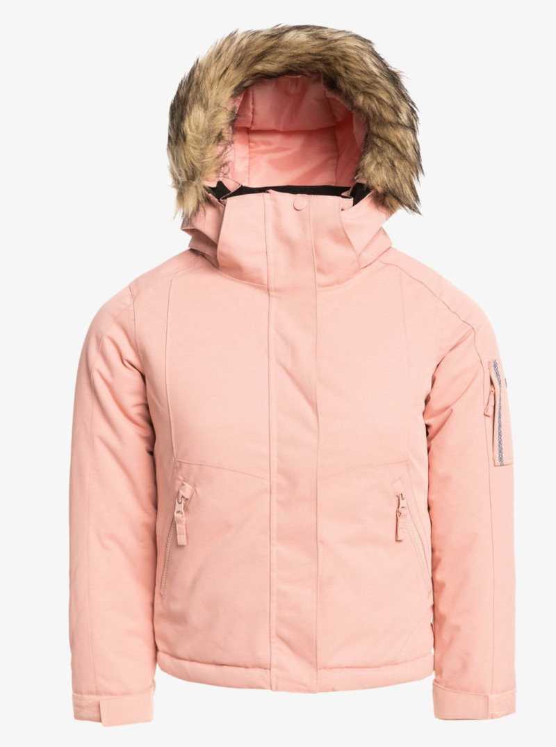 Vestes Snowboard Roxy 4-16 Meade Insulated Femme Rose | 362795OPM