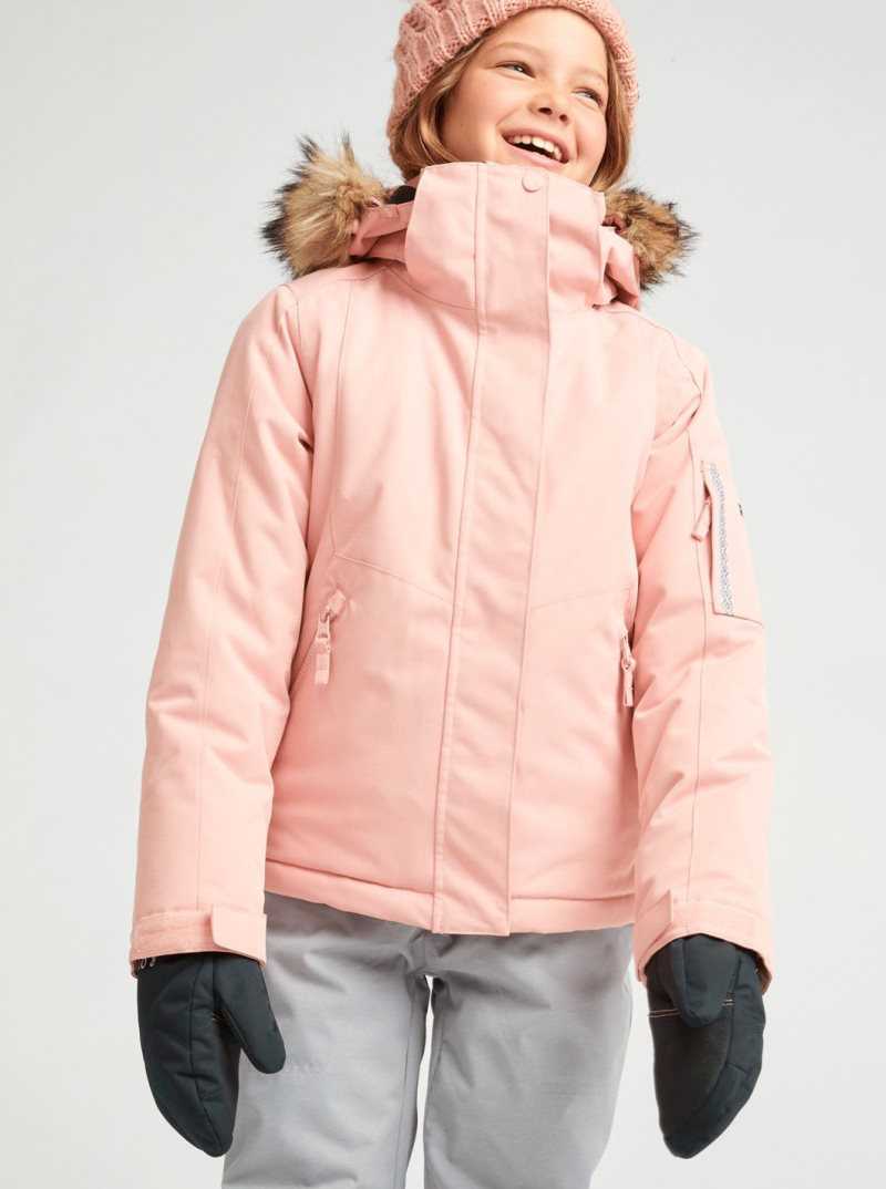 Vestes Snowboard Roxy 4-16 Meade Insulated Femme Rose | 362795OPM