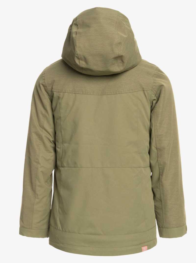 Vestes Snowboard Roxy 4-16 Presence Insulated Parka Femme Vert Foncé | 965408CYW