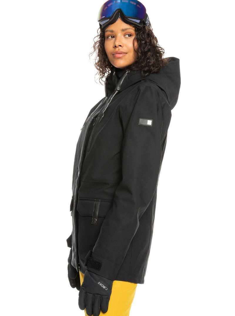 Vestes Snowboard Roxy Andie Insulated Femme Noir | 632701QED