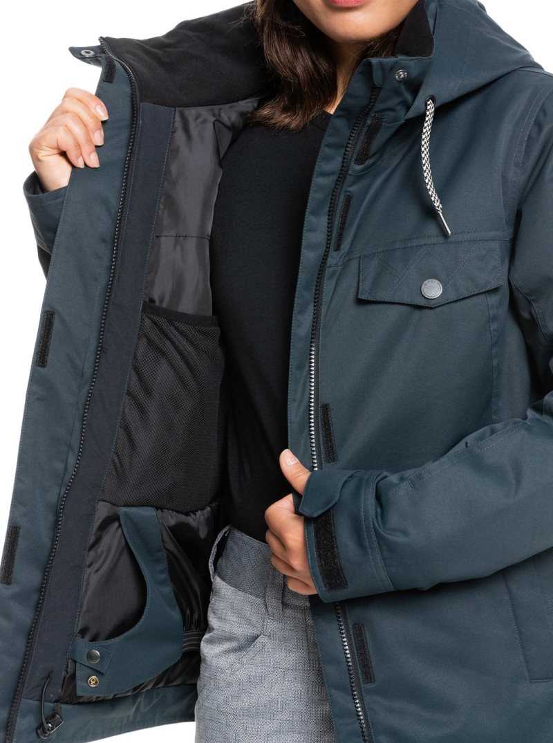 Vestes Snowboard Roxy Billie Insulated Femme Noir | 172859VJX