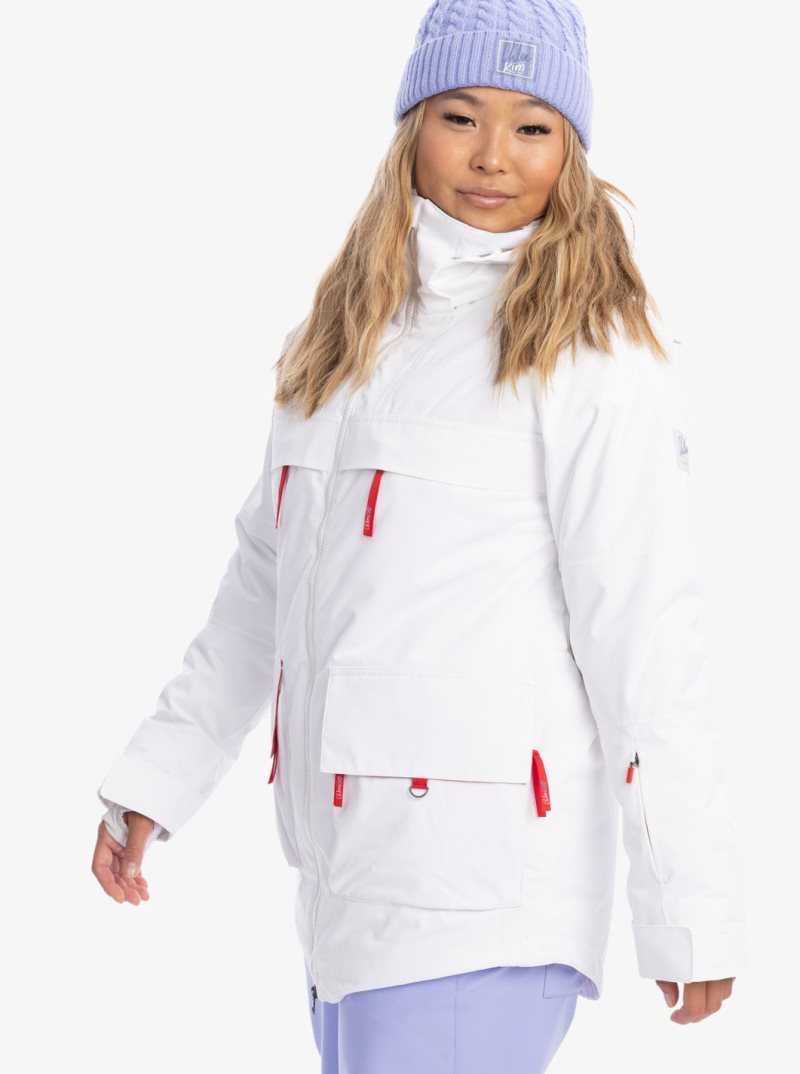 Vestes Snowboard Roxy Chloe Kim Insulated Femme Blanche | 970346WRE
