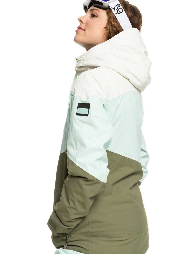 Vestes Snowboard Roxy D'hiver Haven Insulated Femme Vert Foncé | 527603STN