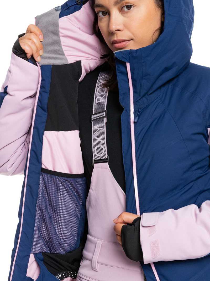Vestes Snowboard Roxy Dusk Insulated Femme Bleu | 582046OWG