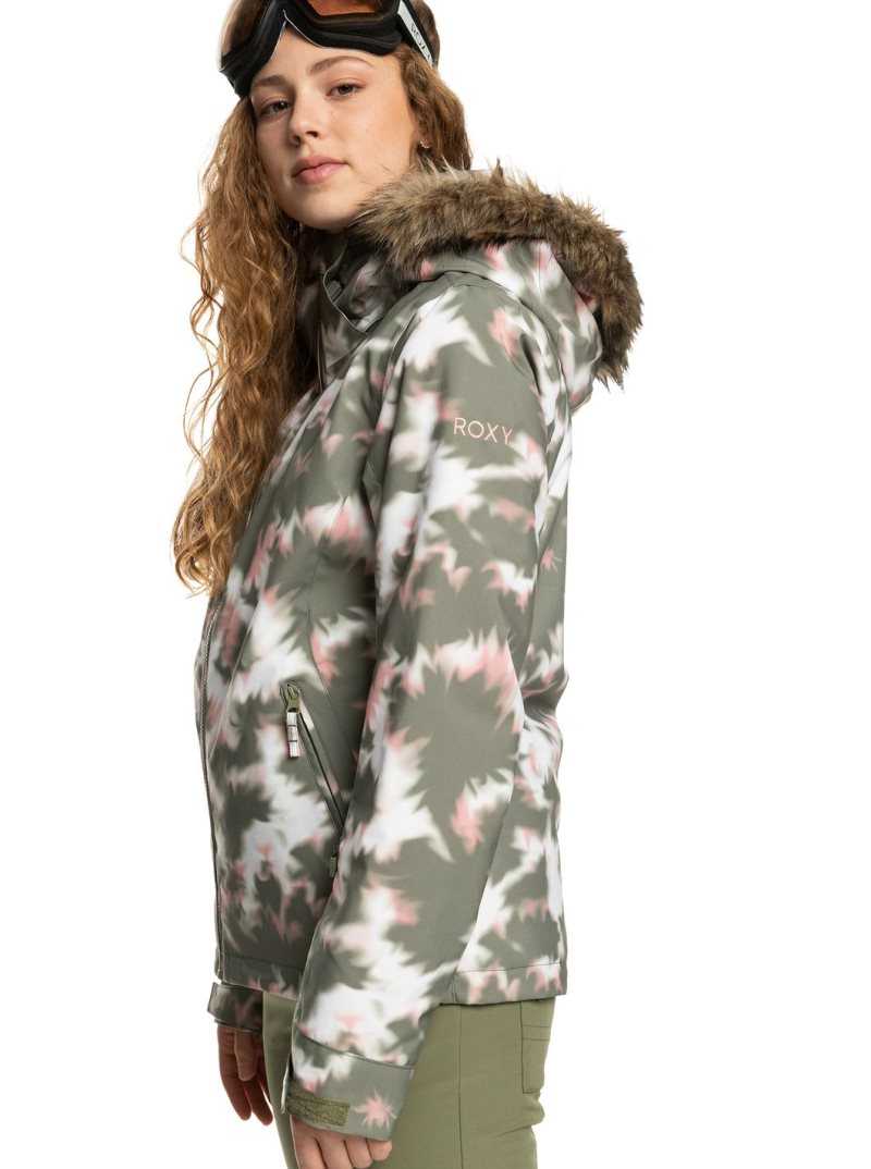 Vestes Snowboard Roxy Jet Ski Insulated Femme Vert Foncé | 152067DCS