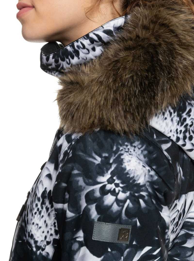Vestes Snowboard Roxy Jet Ski Premium Insulated Femme Noir Fleur | 503641CIO