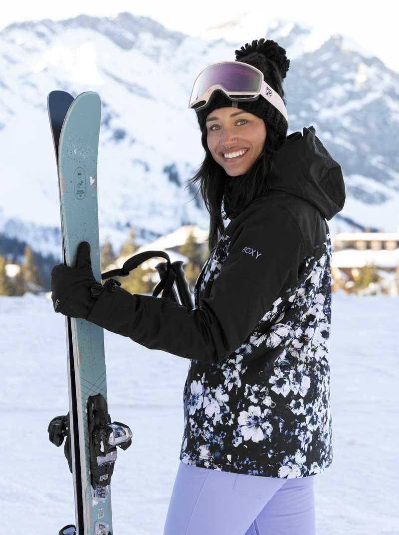 Vestes Snowboard Roxy Jetty Block Insulated Femme Noir | 421568HRL