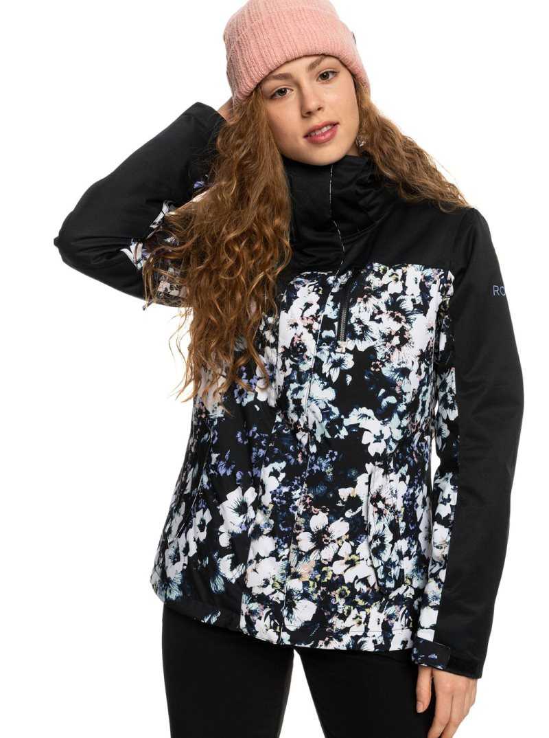Vestes Snowboard Roxy Jetty Block Insulated Femme Noir | 421568HRL