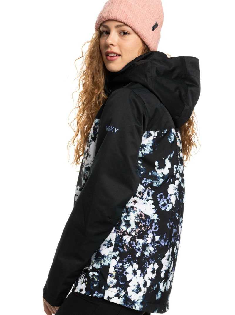 Vestes Snowboard Roxy Jetty Block Insulated Femme Noir | 421568HRL