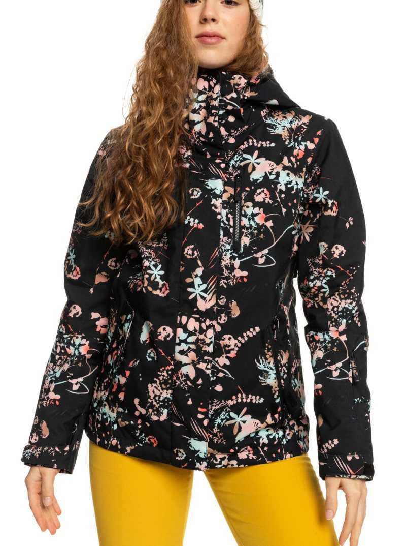 Vestes Snowboard Roxy Jetty Insulated Femme Noir | 498207VZD