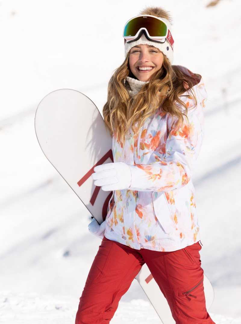 Vestes Snowboard Roxy Jetty Insulated Femme Blanche | 874905DFZ