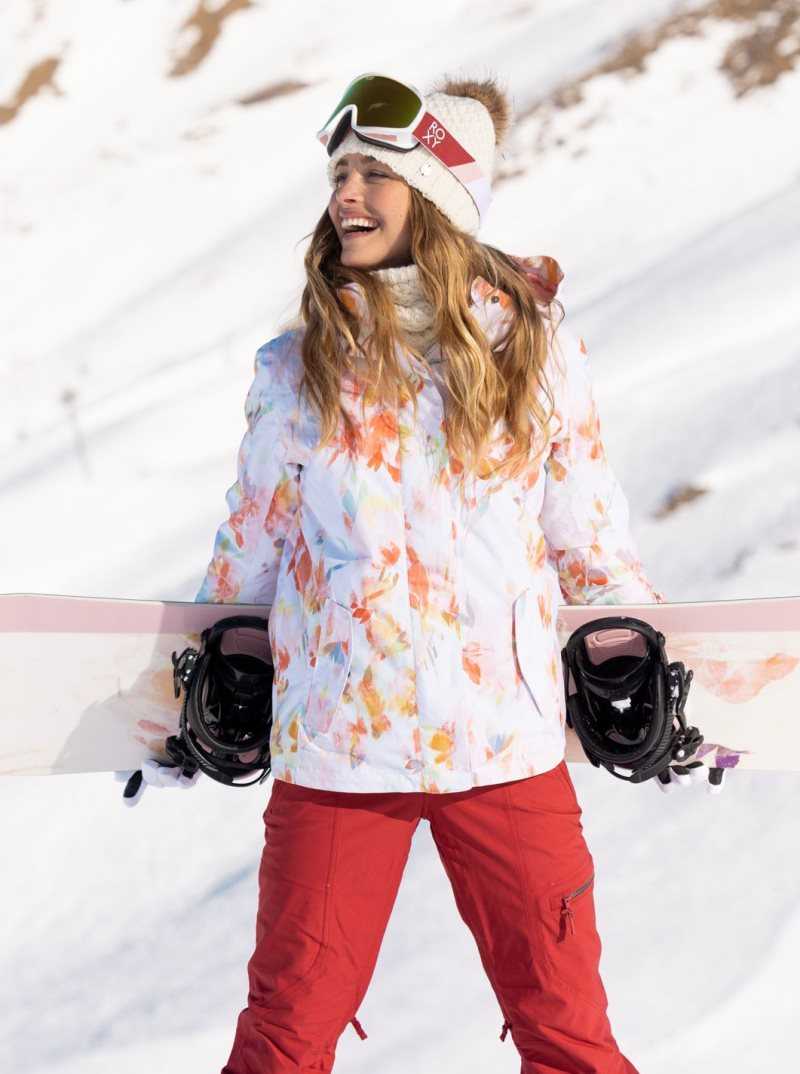 Vestes Snowboard Roxy Jetty Insulated Femme Blanche | 874905DFZ