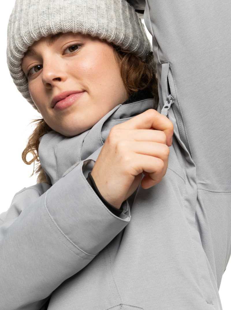 Vestes Snowboard Roxy Meade Insulated Femme Grise | 512498NKO