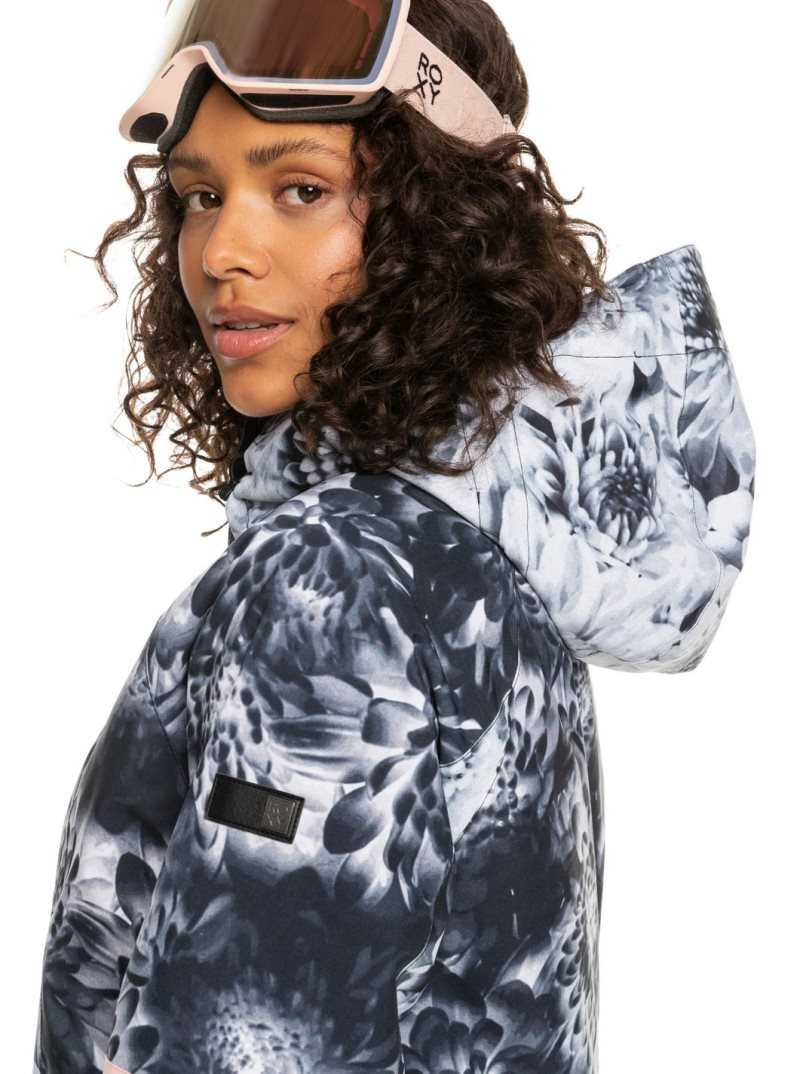 Vestes Snowboard Roxy Ritual Insulated Femme Noir Fleur | 693728FVM