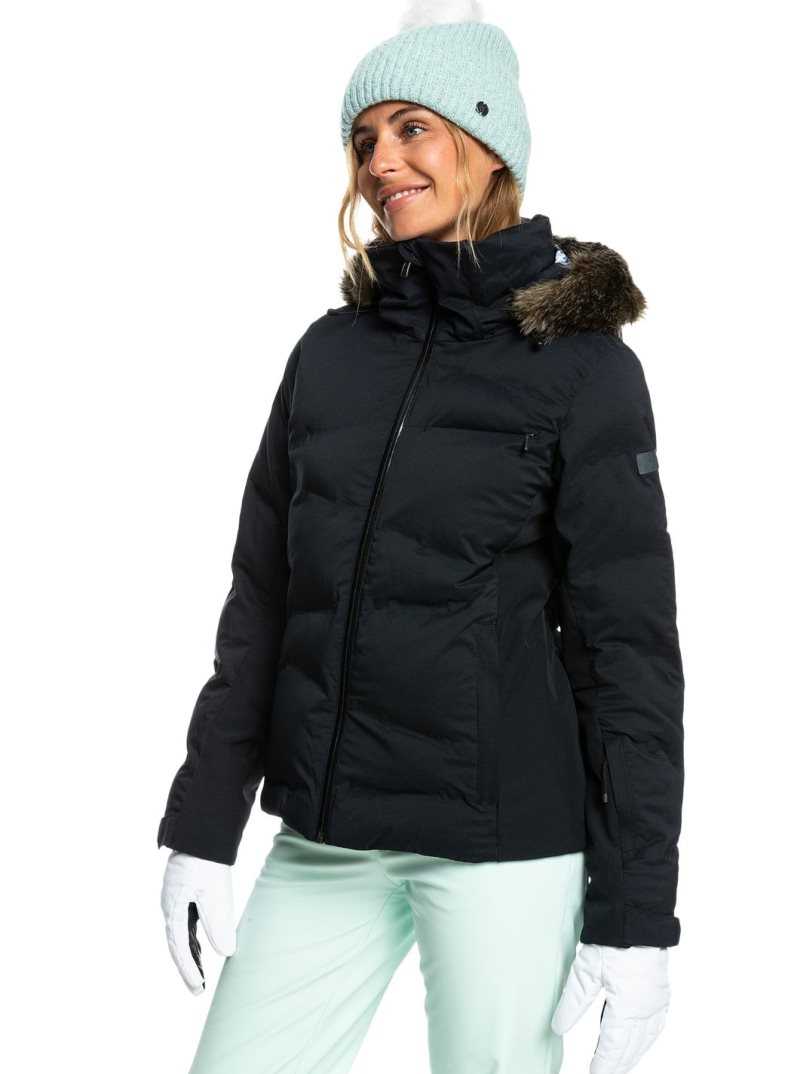 Vestes Snowboard Roxy Snow Storm Insulated Femme Noir | 219458QHY