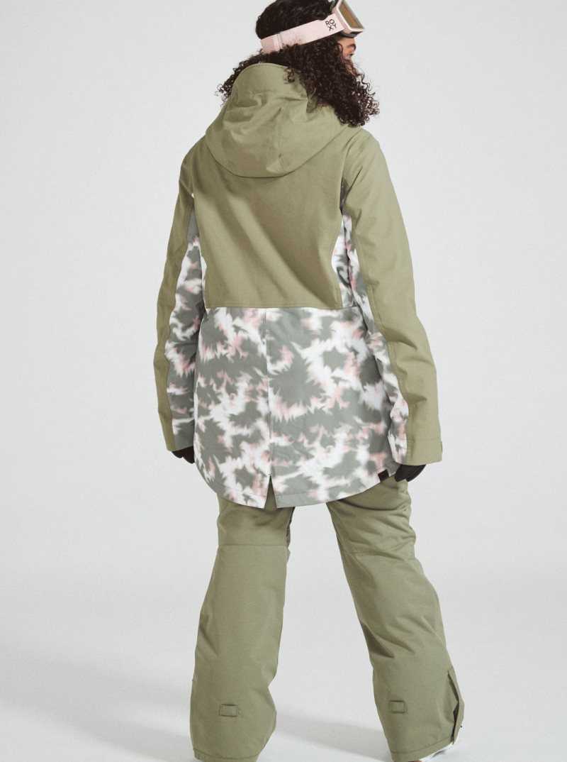 Vestes Snowboard Roxy Stated Insulated Femme Vert Foncé | 639182GBJ