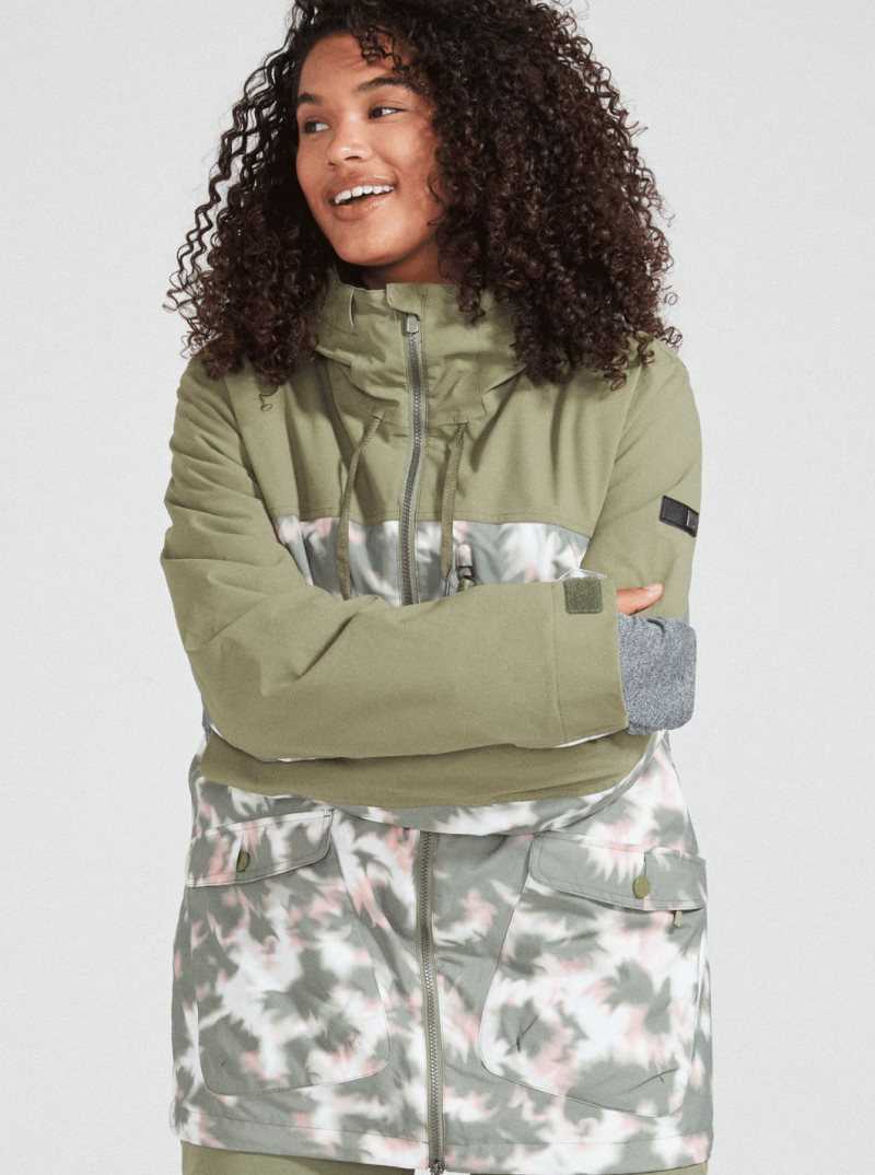 Vestes Snowboard Roxy Stated Insulated Femme Vert Foncé | 639182GBJ