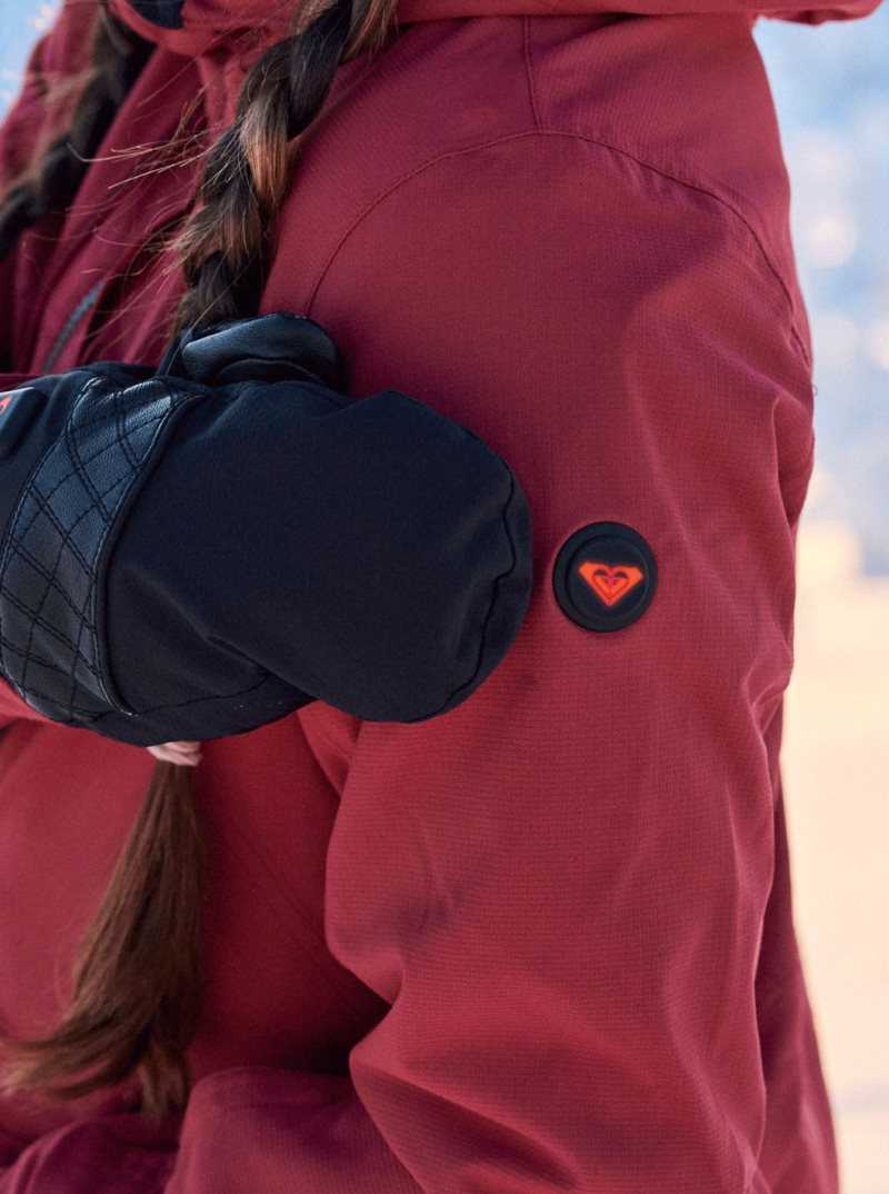 Vestes Snowboard Roxy Stated WarmLink Femme Rouge Foncé | 704619WMO