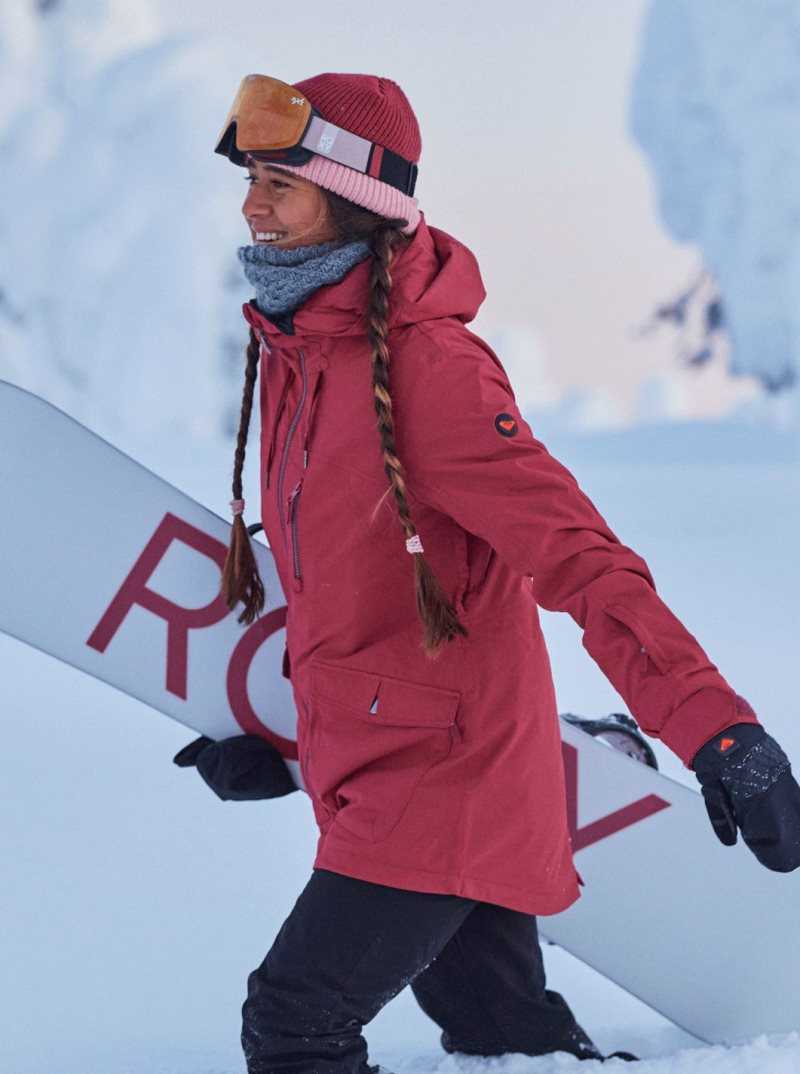 Vestes Snowboard Roxy Stated WarmLink Femme Rouge Foncé | 704619WMO