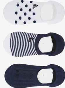 Accessoires Roxy 3 Pack No-Show Liner Socks Femme Indigo | 617509KNX