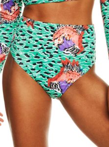 Bas De Bikini Roxy Stella Jean High-Taille Femme Vert | 478013XRA