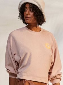 Chandails En Molleton Roxy Better Not Wait Toweling Femme Corail | 340296BUO