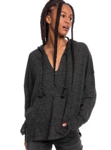 Chandails En Molleton Roxy Paddle Out Hoodie Femme Grise Foncé | 814905JEH