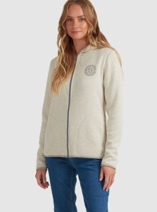 Chandails En Molleton Roxy Petal Fever Zip Up Hoodie Femme Beige | 962341UZI