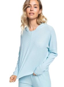 Chandails En Molleton Roxy Sunday Morning Hoodie Femme Bleu | 843016IXG