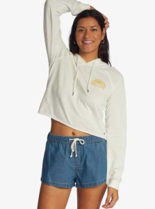 Chandails En Molleton Roxy We Arrived Encapuchonné Pullover Femme Blanche | 983241NUZ