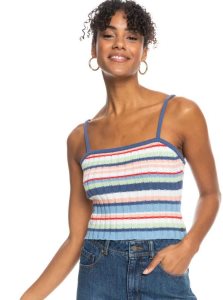 Chandails Roxy Dream Sign Stripe Knit Tube Top Femme Blanche | 247319ANI