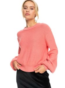 Chandails Roxy Loft Music Pullover Sweatshirt Femme Rose | 532148VCL