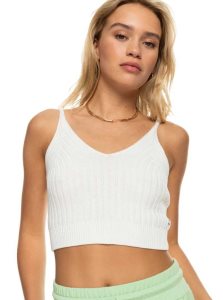 Chandails Roxy Promise Me Lanières Pull Top Femme Blanche | 892645TNF