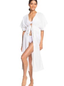 Cover Ups Roxy Summer Story Beach Kimono Femme Blanche | 459680WBV