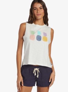 Debardeur Roxy Colorful Pineapple Muscle Femme Blanche | 397406AHG