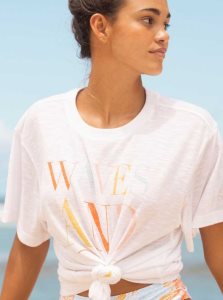 Debardeur Roxy Crystal Visions Oversized T-Shirt Femme Blanche | 810294DZY