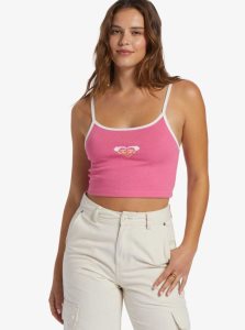 Debardeur Roxy Retro Cropped Lanières Femme Rose | 718302OPF