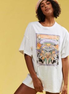 Debardeur Roxy Sweet Sunshine Oversized T-Shirt Femme Blanche | 241507JCS