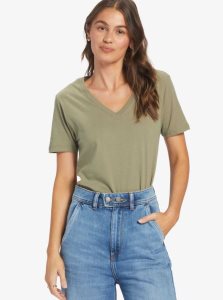 Debardeur Roxy Tropical Oasis V-Neck T-Shirt Femme Vert Foncé | 524739ASX