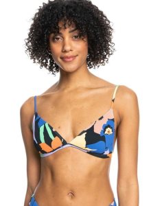 Hauts De Bikini Roxy Color Jam Triangle Femme Grise Foncé Fleur | 416320WYR