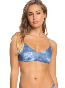 Hauts De Bikini Roxy Long Weekend Reversible Triangle Femme Bleu | 172386OJU