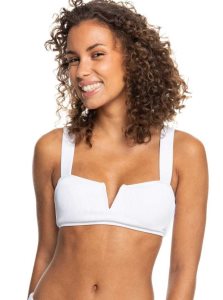 Hauts De Bikini Roxy Love The Coco V Bralette Femme Blanche | 305718BIU
