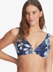 Hauts De Bikini Roxy Printed Beach Classics D-Cup Underwire Triangle Femme Indigo | 219387QUI
