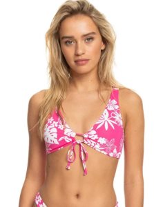 Hauts De Bikini Roxy Printed Beach Classics Elongated Femme Rose | 251360OLM